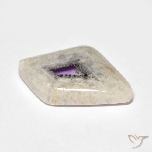 Rebanada de geoda de amatista Multicolor natural de 9.47 ct, Elegante, Transparente