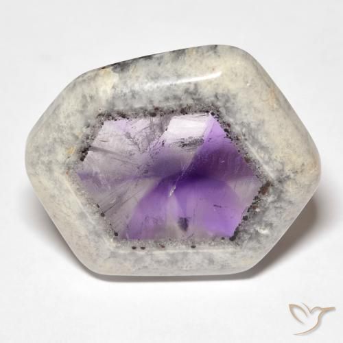 29.00ct Natural Multicolor Rebanada de geoda de amatista, Elegante, Transparente