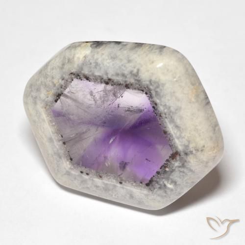 Rebanada de geoda de amatista Multicolor natural de 29.00 ct, Elegante, Transparente