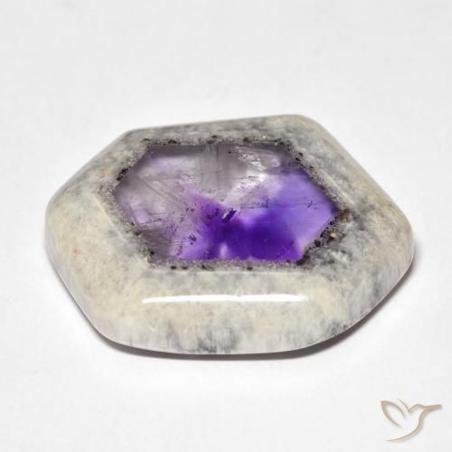 Rebanada de geoda de amatista Multicolor natural de 29.00 ct, Elegante, Transparente