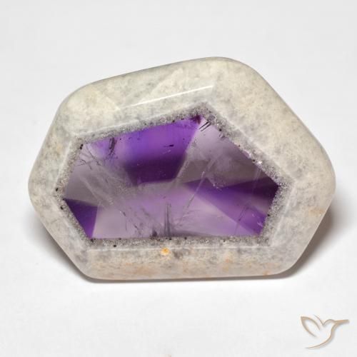 57.02ct Natural Multicolor Rebanada de geoda de amatista, Elegante, Transparente