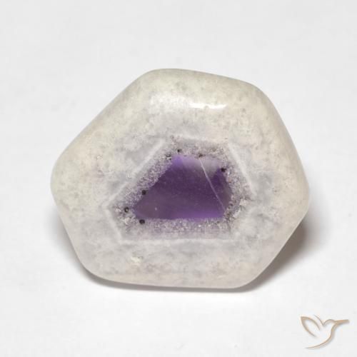 8.01ct Natural Multicolor Rebanada de geoda de amatista, Elegante, Transparente