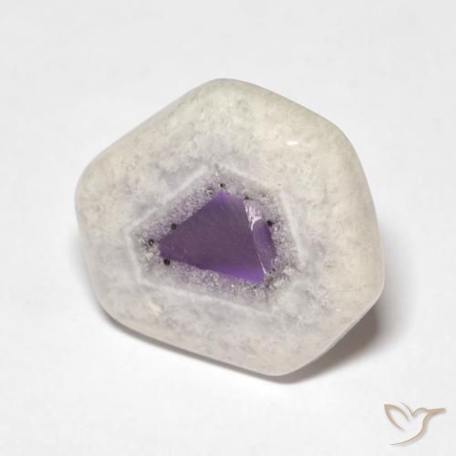 Rebanada de geoda de amatista Multicolor natural de 8.01 ct, Elegante, Transparente