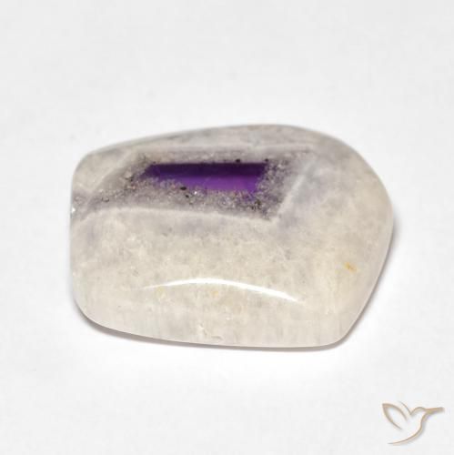 Rebanada de geoda de amatista Multicolor natural de 8.69 ct, Elegante, Transparente