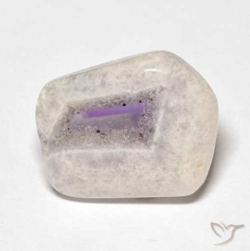 Rebanada de geoda de amatista Multicolor natural de 8.69 ct, Elegante, Transparente