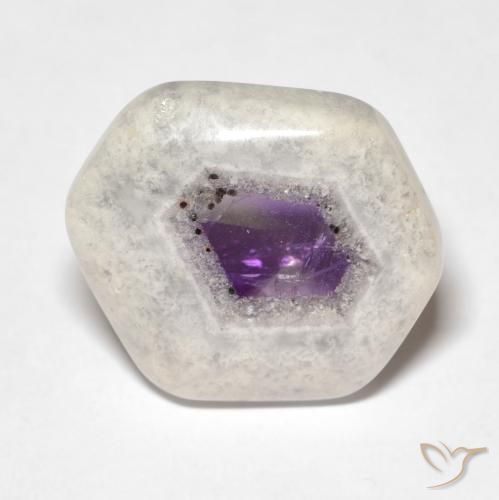 12.73ct Natural Multicolor Rebanada de geoda de amatista, Elegante, Transparente