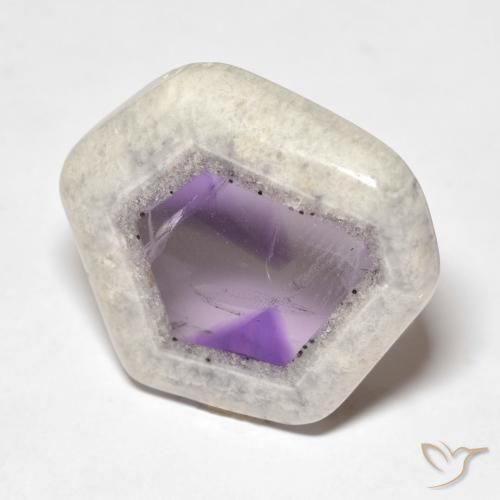 28.75ct Natural Multicolor Rebanada de geoda de amatista, Elegante, Transparente