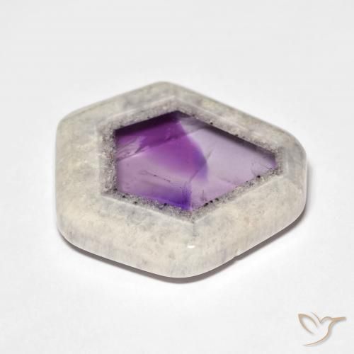 Rebanada de geoda de amatista Multicolor natural de 28.75 ct, Elegante, Transparente