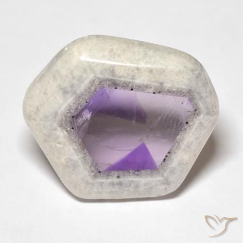 Rebanada de geoda de amatista Multicolor natural de 28.75 ct, Elegante, Transparente
