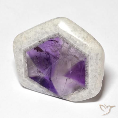 Rebanada de geoda de amatista Multicolor natural de 41.52 ct, Elegante, Transparente