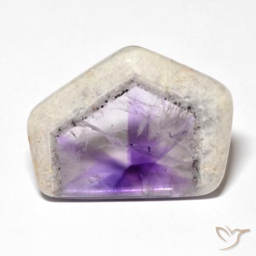 Rebanada de geoda de amatista Multicolor natural de 24.07 ct, Elegante, Transparente
