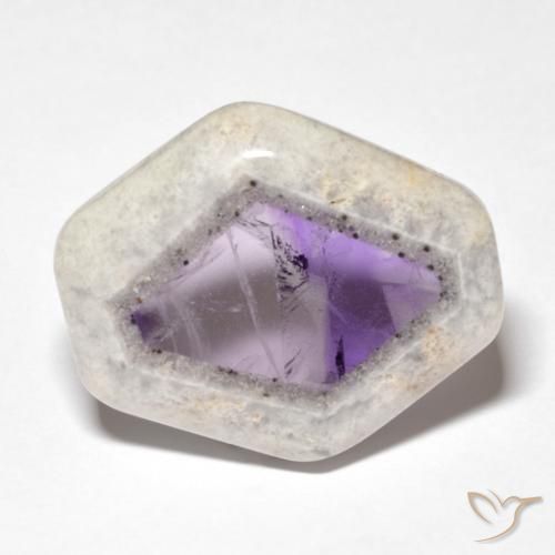 25.11ct Natural Multicolor Rebanada de geoda de amatista, Elegante, Transparente