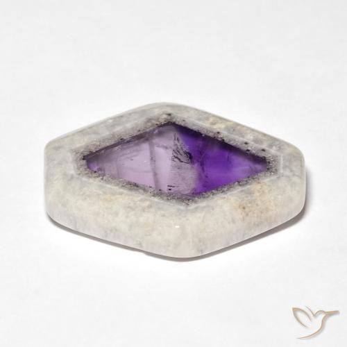 Rebanada de geoda de amatista Multicolor natural de 25.11 ct, Elegante, Transparente