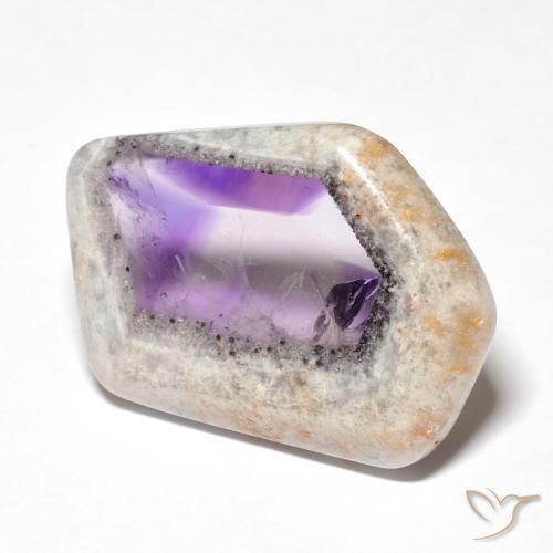 Rebanada de geoda de amatista Multicolor natural de 27.23 ct, Elegante, Transparente