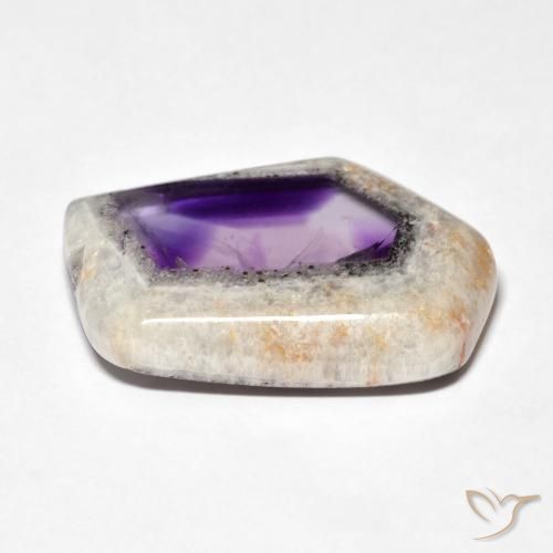 Rebanada de geoda de amatista Multicolor natural de 27.23 ct, Elegante, Transparente