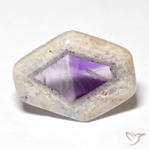 Corte de geoda de amatista multicolor natural de 31,11 ct, forma elegante, transparente