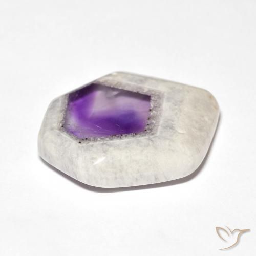 Rebanada de geoda de amatista Multicolor natural de 28.71 ct, Elegante, Transparente