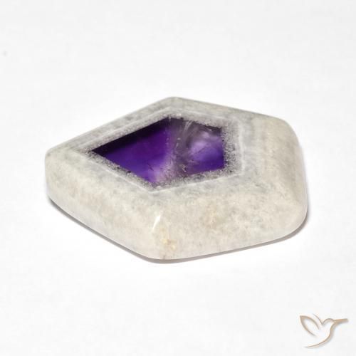 Rebanada de geoda de amatista Multicolor natural de 29.20 ct, Elegante, Transparente