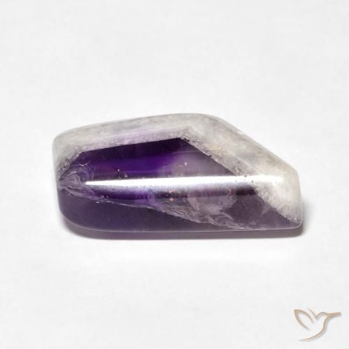 Rebanada de geoda de amatista Multicolor natural de 9.76 ct, Elegante, Transparente