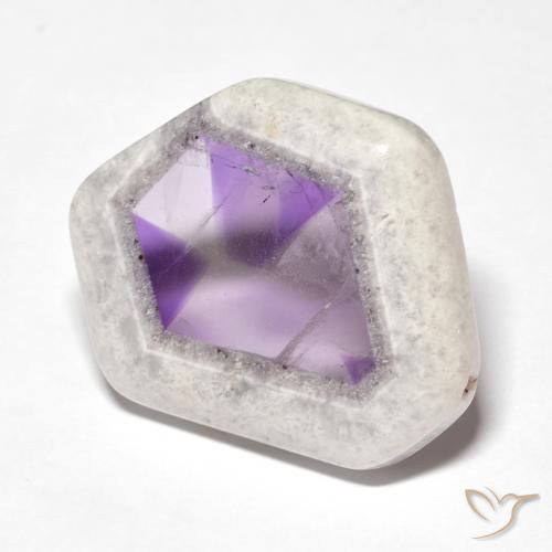 23.22ct Natural Multicolor Rebanada de geoda de amatista, Elegante, Transparente