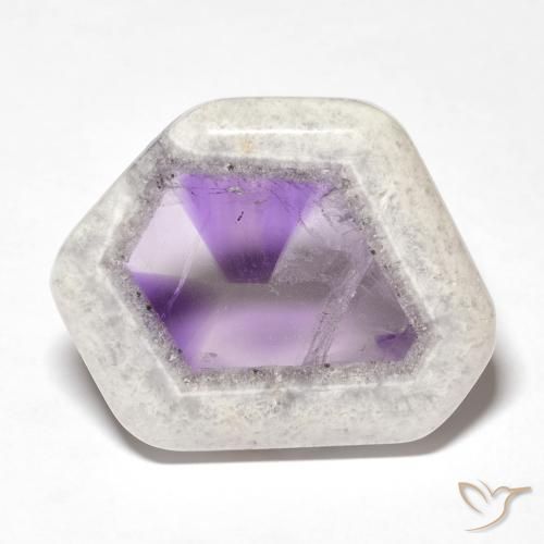 Rebanada de geoda de amatista Multicolor natural de 23.22 ct, Elegante, Transparente