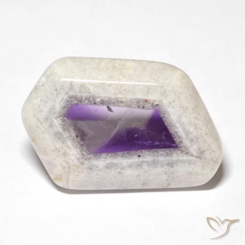 28.73ct Natural Multicolor Rebanada de geoda de amatista, Elegante, Transparente