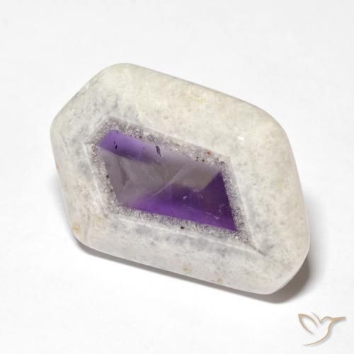 Rebanada de geoda de amatista Multicolor natural de 28.73 ct, Elegante, Transparente