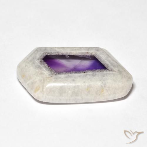 Rebanada de geoda de amatista Multicolor natural de 28.73 ct, Elegante, Transparente