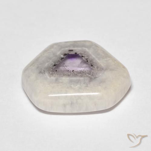 Rebanada de geoda de amatista Multicolor natural de 6.24 ct, Elegante, Transparente