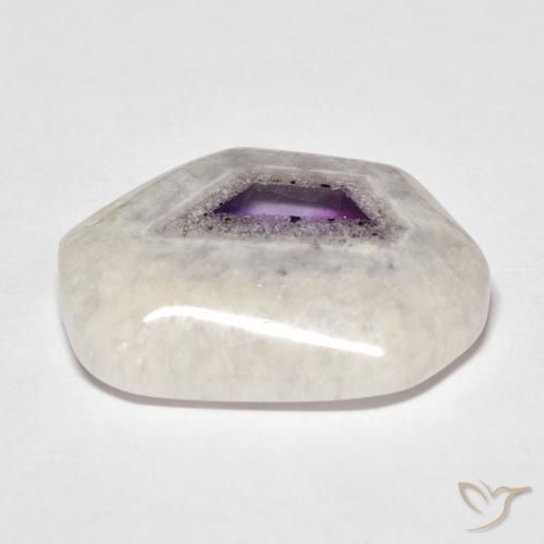 Rebanada de geoda de amatista Multicolor natural de 9.16 ct, Elegante, Transparente