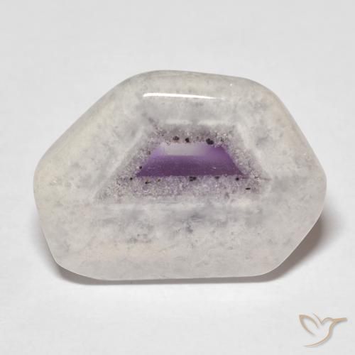 Rebanada de geoda de amatista Multicolor natural de 9.16 ct, Elegante, Transparente