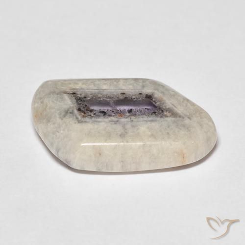 Rebanada de geoda de amatista Multicolor natural de 6.08 ct, Elegante, Transparente
