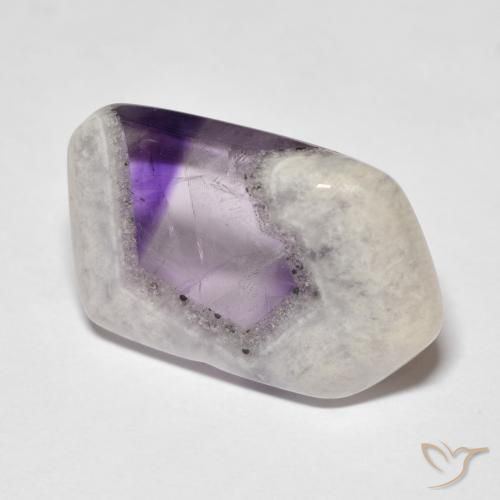 Rebanada de geoda de amatista Multicolor natural de 13.50 ct, Elegante, Transparente