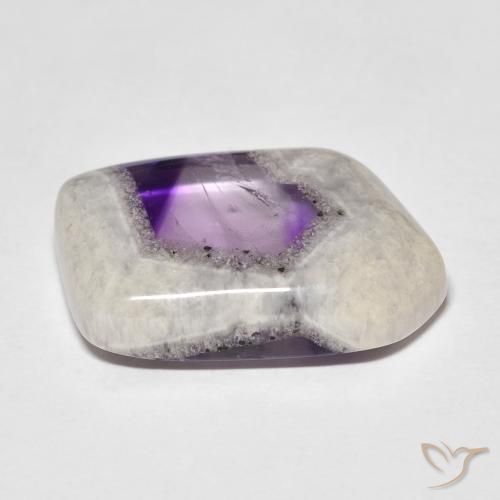 Rebanada de geoda de amatista Multicolor natural de 13.50 ct, Elegante, Transparente