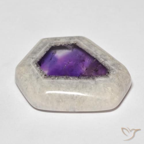 Corte de geoda de amatista multicolor natural de 29,35 ct, forma elegante, transparente