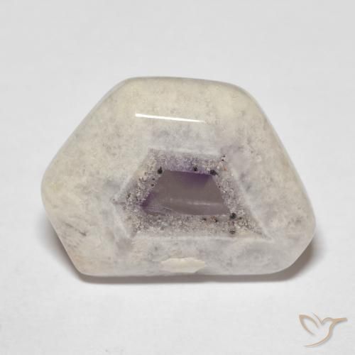 Rebanada de geoda de amatista Multicolor natural de 10.53 ct, Elegante, Transparente