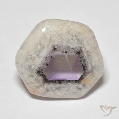 8.96ct Natural Multicolor Rebanada de geoda de amatista, Elegante, Transparente