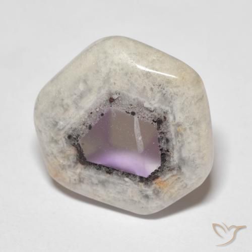Rebanada de geoda de amatista Multicolor natural de 8.96 ct, Elegante, Transparente