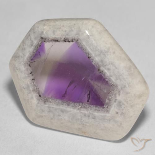 Rebanada de geoda de amatista Multicolor natural de 29.19 ct, Elegante, Transparente