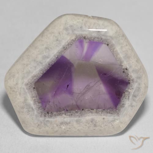 37.31ct Natural Multicolor Rebanada de geoda de amatista, Elegante, Transparente