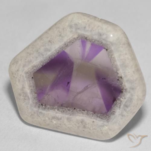 Rebanada de geoda de amatista Multicolor natural de 37.31 ct, Elegante, Transparente