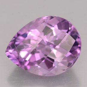 Amatista violeta natural de 7,47 ct, en forma de pera, VS-SI