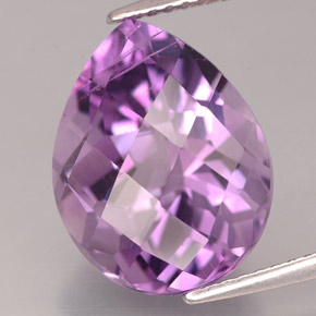 Amatista violeta natural de 7,47 ct, en forma de pera, VS-SI