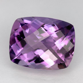 Amatista violeta natural de 6,13 ct, corte cojín, VVS