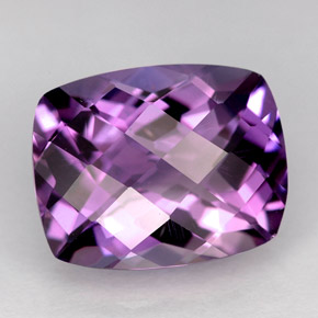 Amatista violeta natural de 6,13 ct, corte cojín, VVS