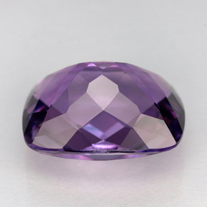 Amatista violeta natural de 6,13 ct, corte cojín, VVS