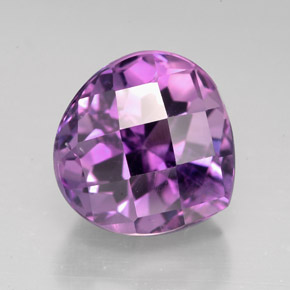 Amatista violeta natural de 5,54 ct, en forma de pera, VS-SI
