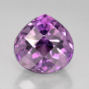 Amatista violeta natural de 5,54 ct, en forma de pera, VS-SI