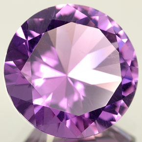 Amatista violeta natural de 4,79 ct, corte redondo, VVS-VS