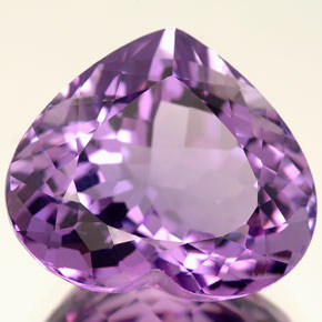 Amatista violeta natural de 12,13 ct, forma de corazón, VVS
